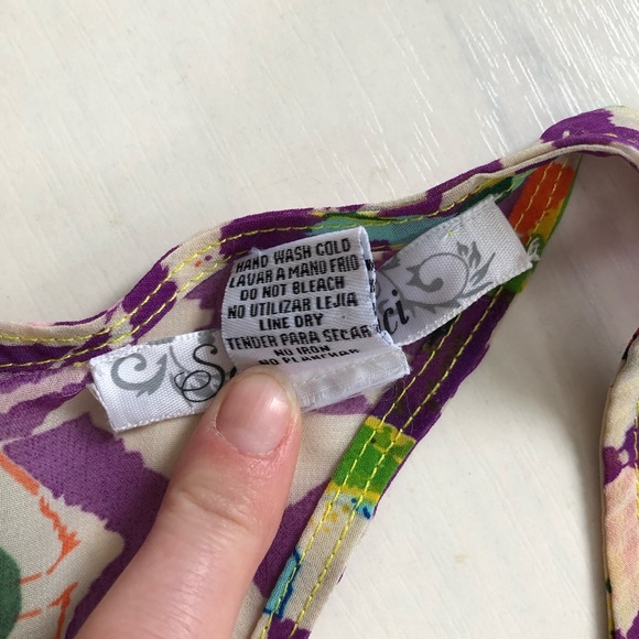 Multi Color Racerback Hi Lo Tank Top - Picture 6 of 6